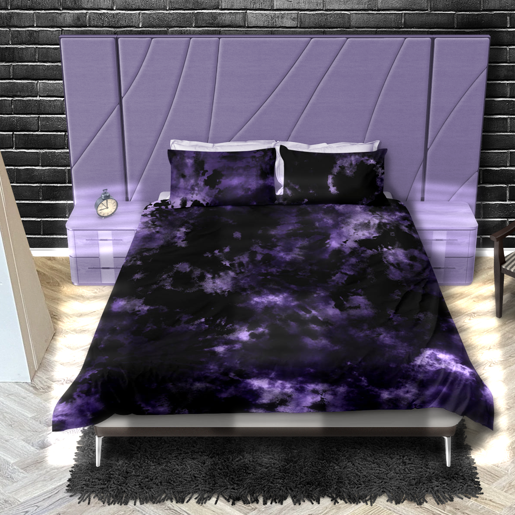 purple tie dye duvet cover