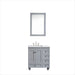 Eviva Acclaim 30 Gray Transitional Bathroom Vanity W/ White 