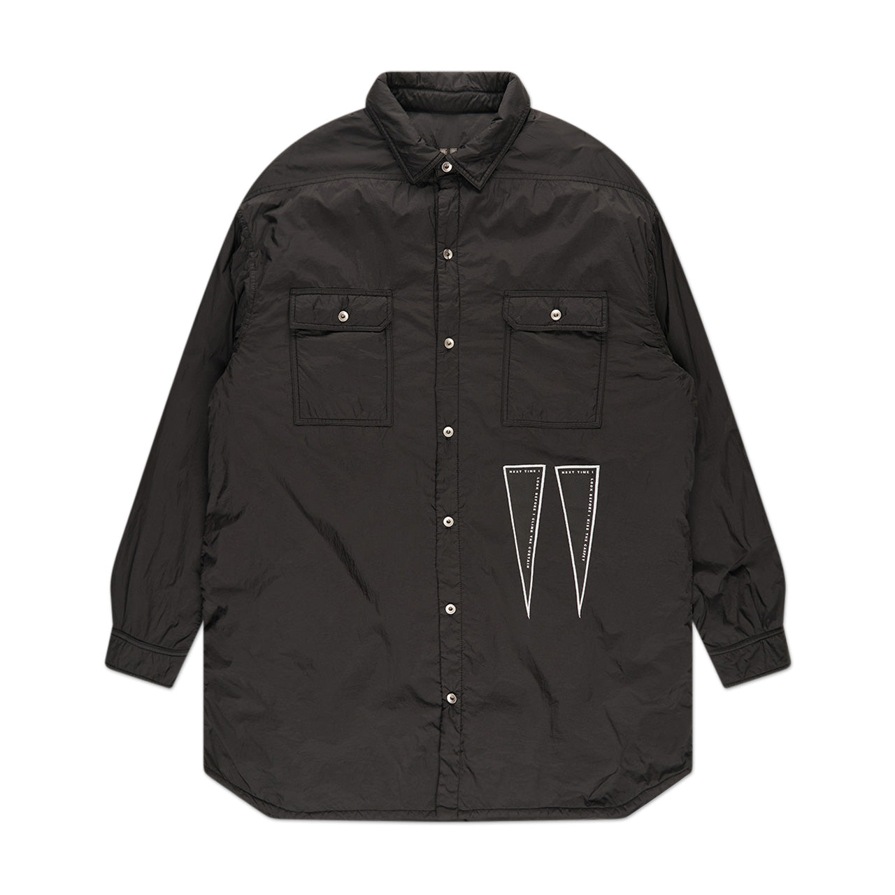 rick owens drkshdw strobe woven padded coat (black) DU02B4983ND
