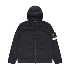 stone island windbreaker in black