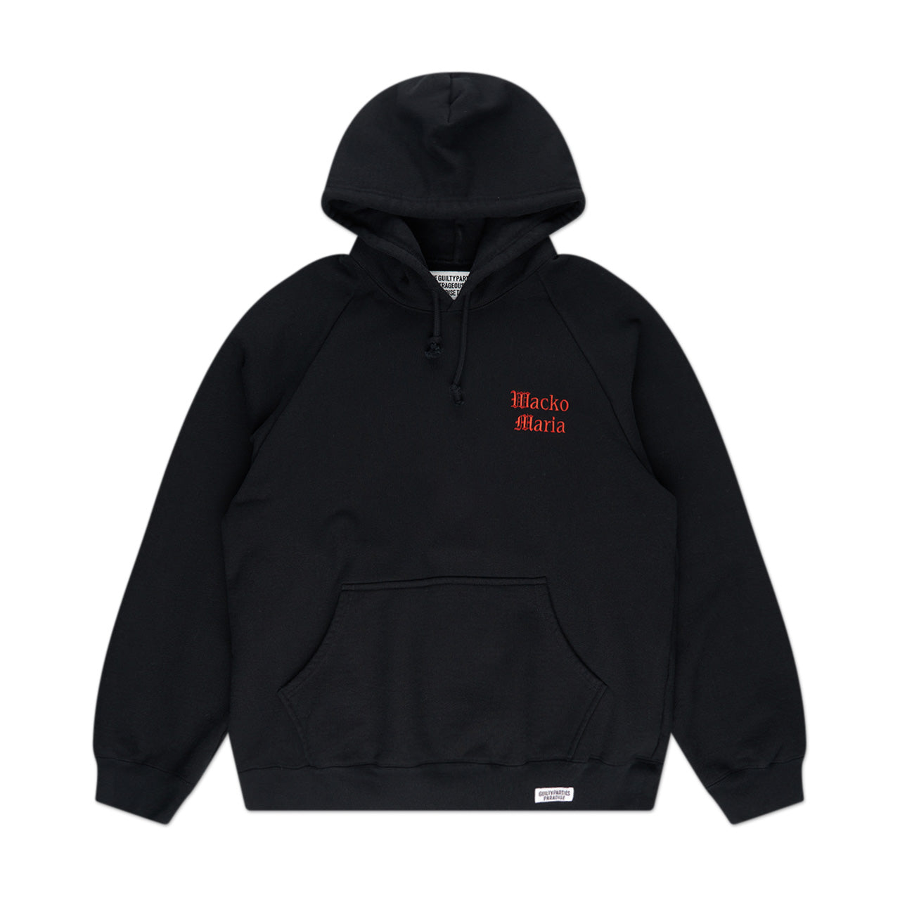 wacko maria washed heavyweight hooded sweatshirt (type-2) (black