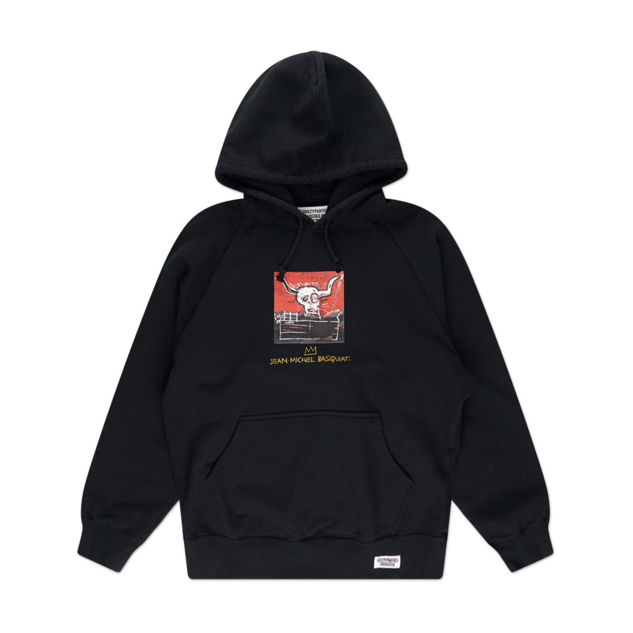 wacko maria washed heavyweight pullover hooded sweat type-1 (black)