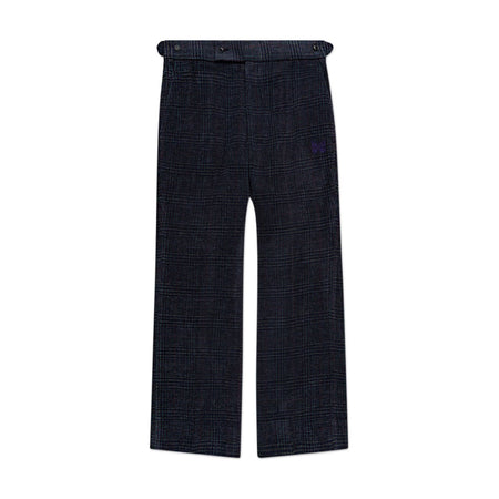 needles plaid side tab pants (navy) | a.plus