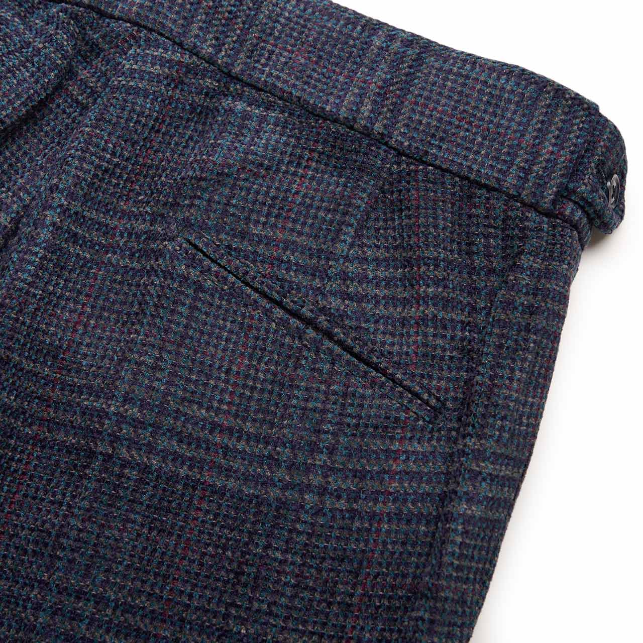 needles plaid side tab pants (navy) | a.plus