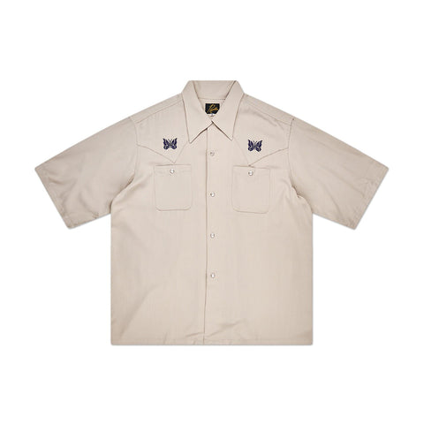 needles shortsleeve cowboy shirt (beige) | a.plus