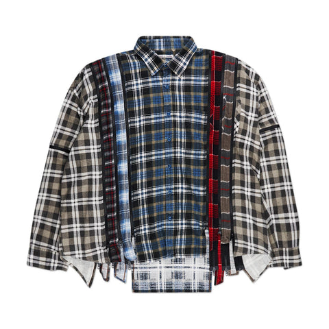 rebuild by needles 7 cuts zipped flannel shirt | a.plus