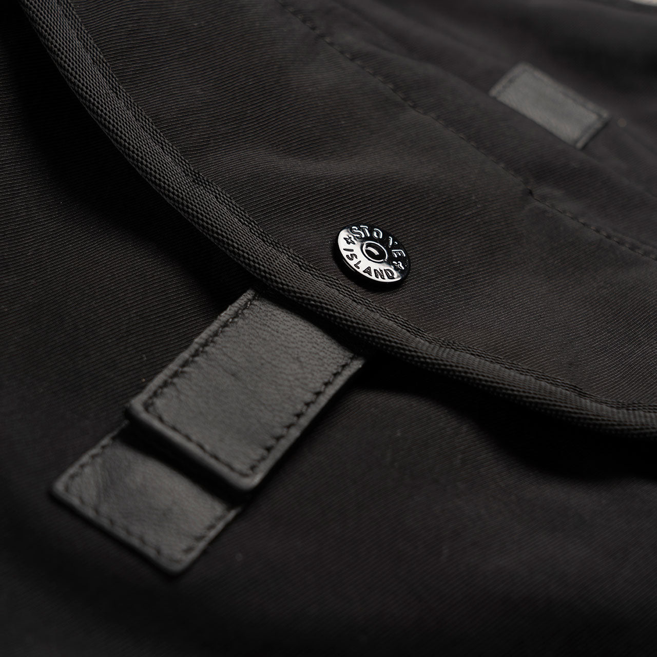 stone island nylon twill backpack (black) | a.plus