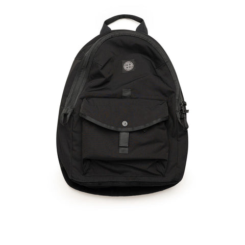 stone island nylon twill backpack (black) | a.plus