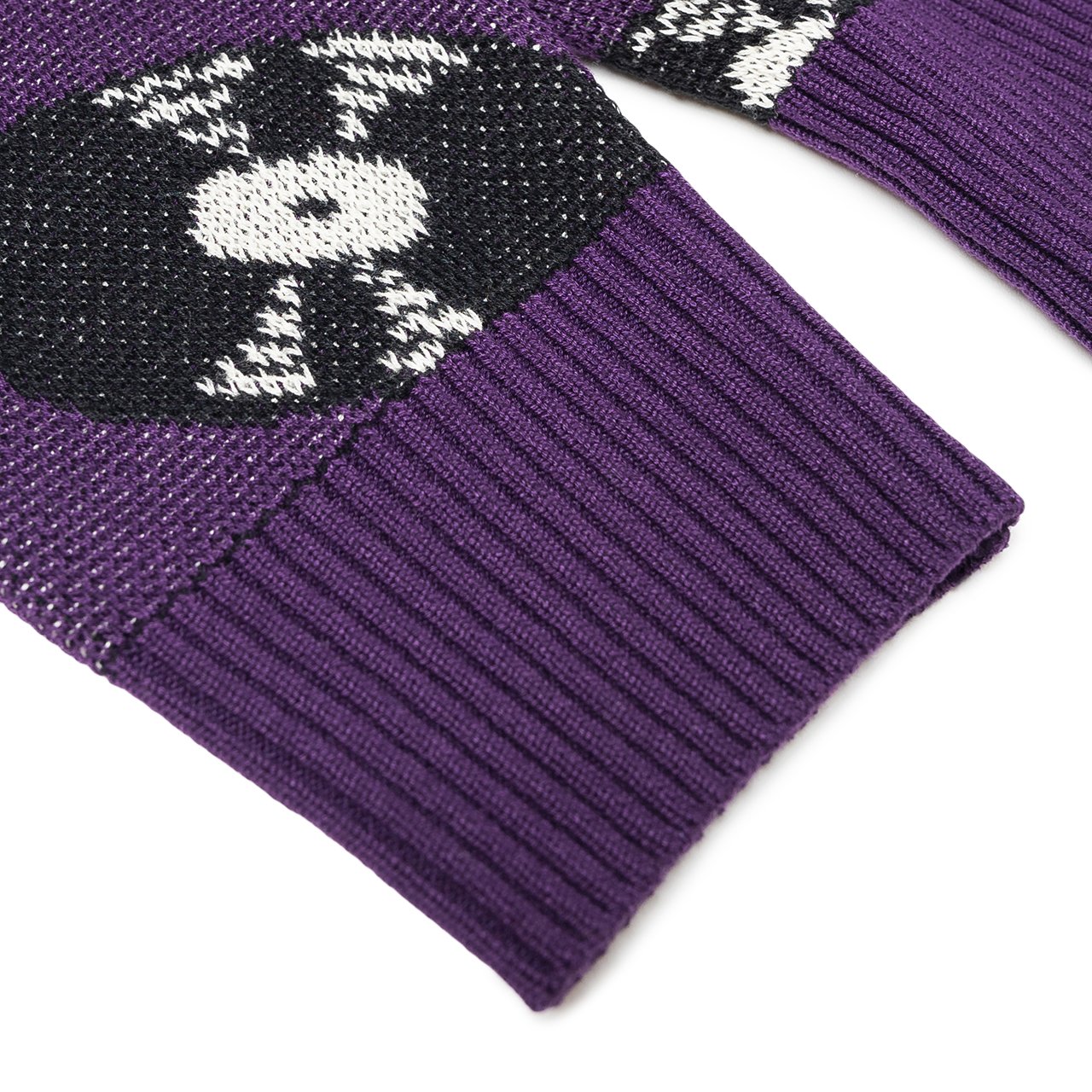 wacko maria record jacquard sweater (purple) | a.plus