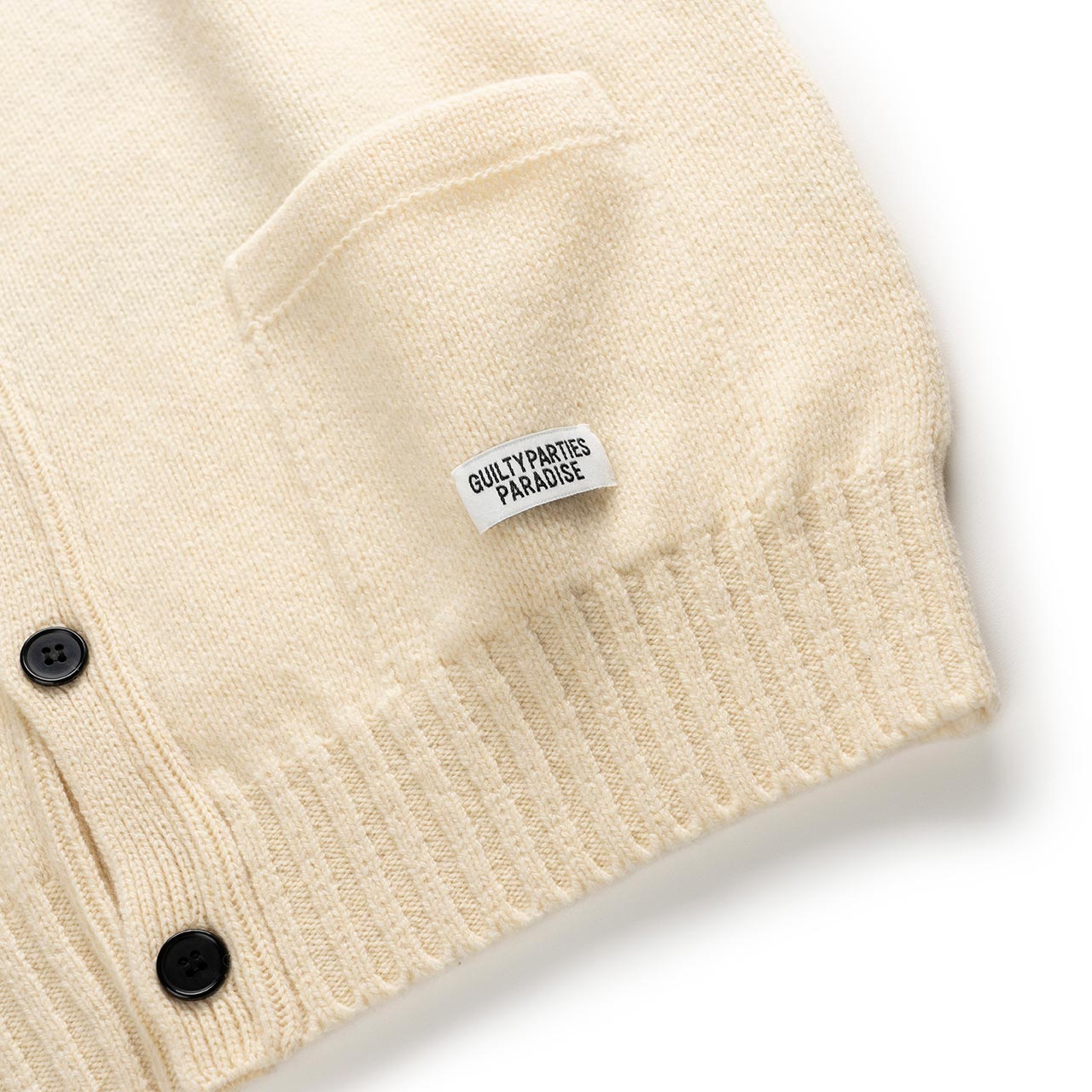 wacko maria classic cardigan (type-2) (white) | a.plus