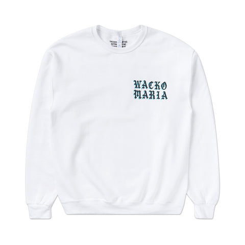 wacko maria crew neck sweatshirt (type-8) (white) | a.plus