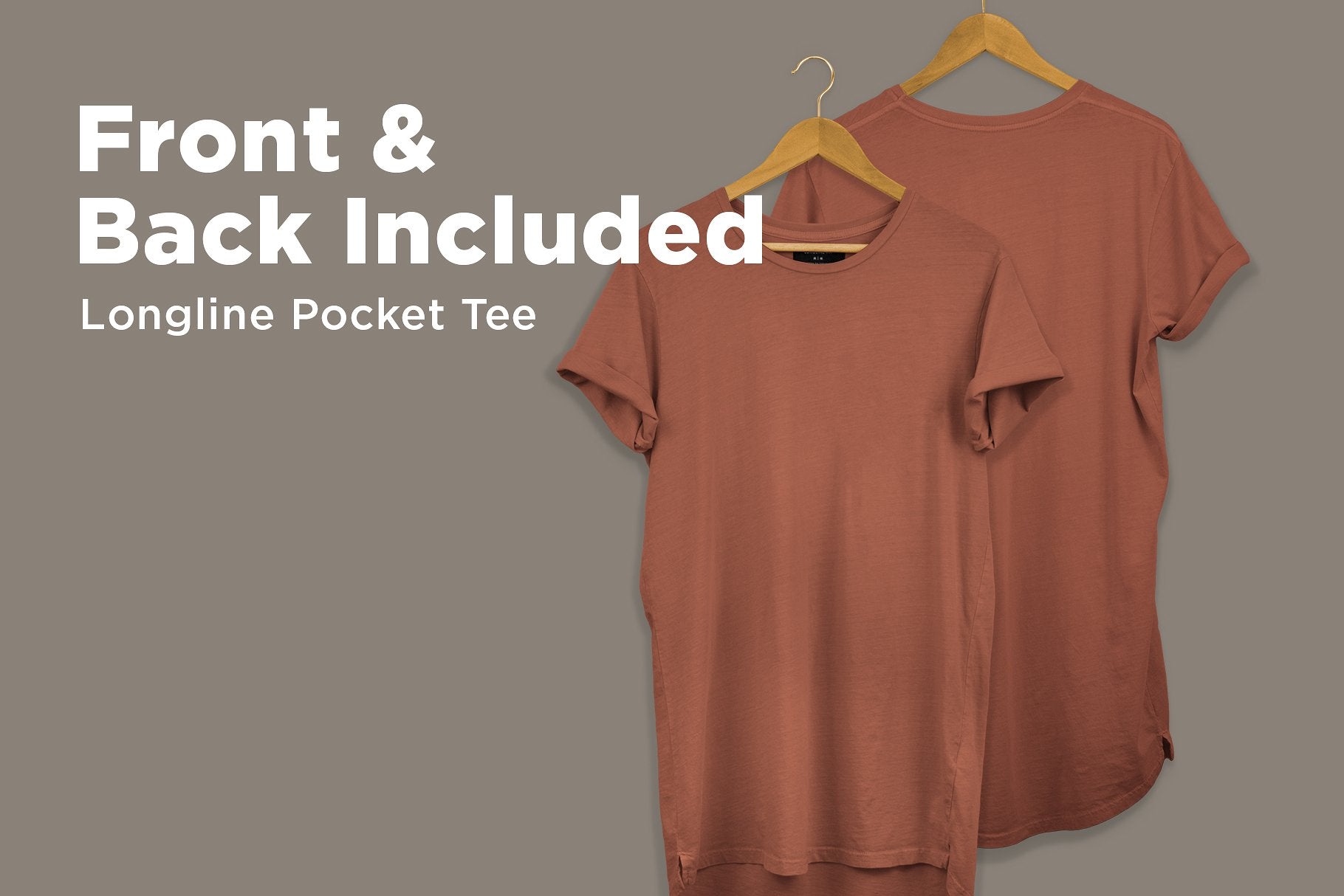 Longline T-Shirt Mockup - DesignSupply.Co