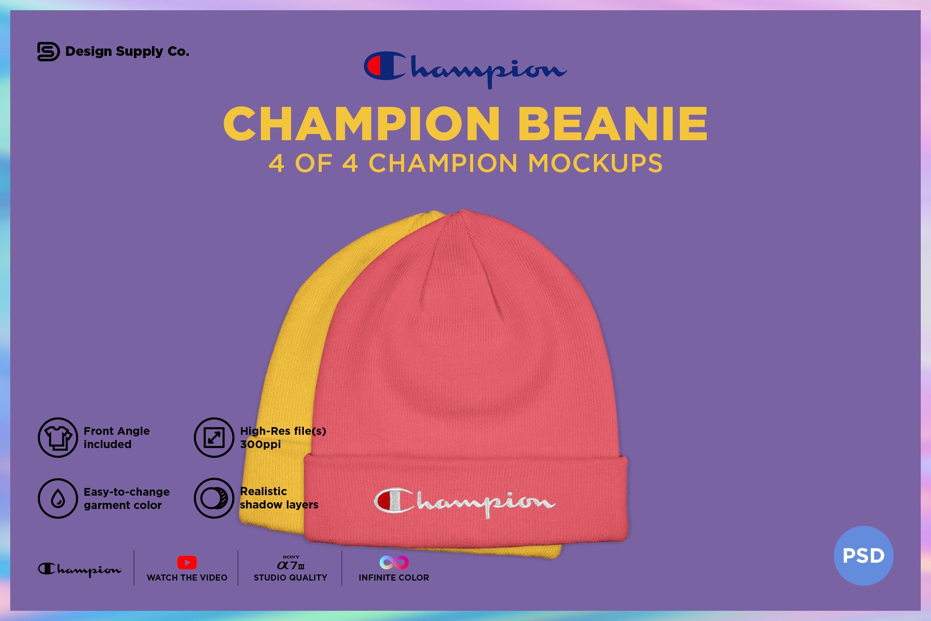 Download Champion Beanie Mockup Designsupply Co