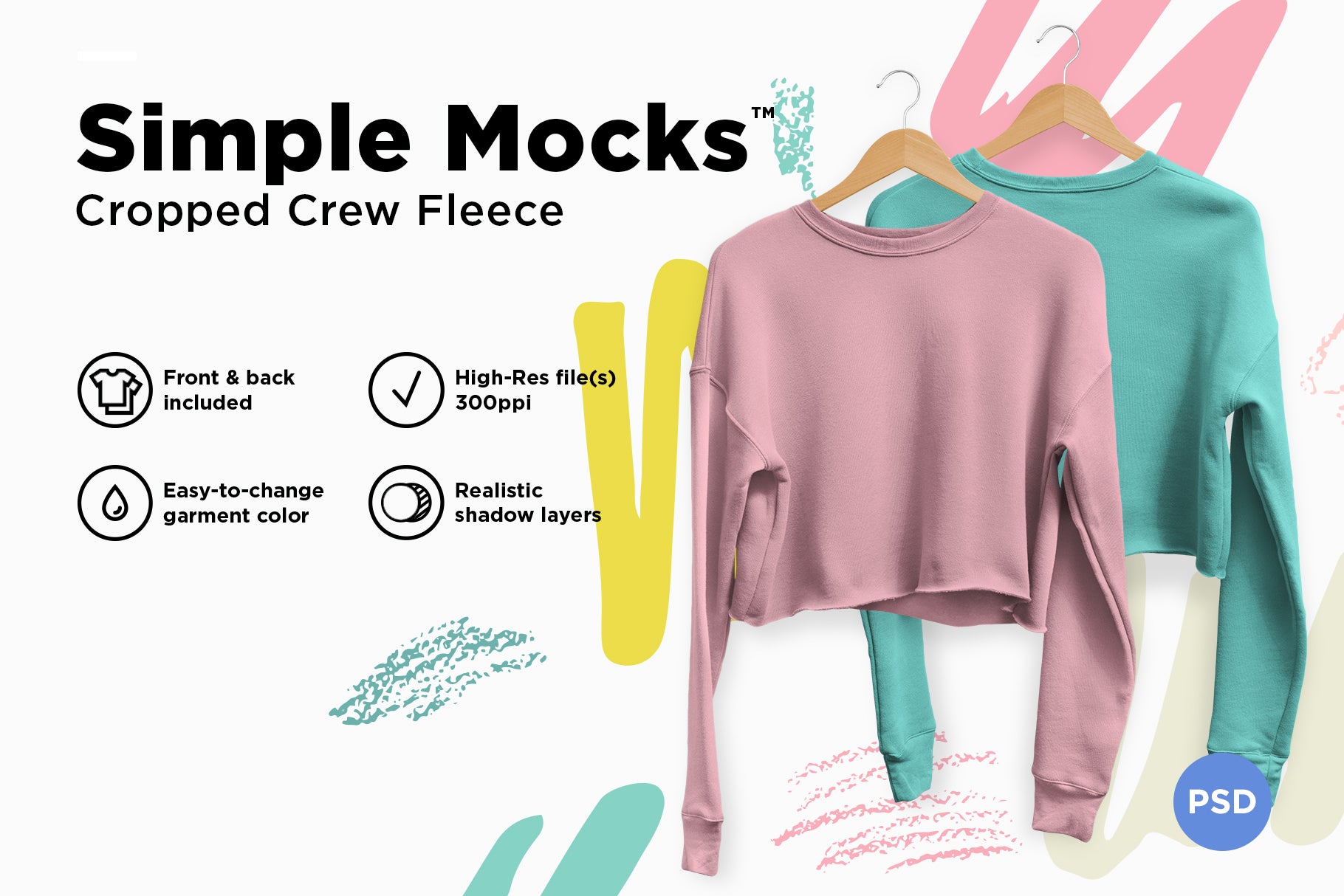 Download Cropped Crew Fleece Mockup Designsupply Co