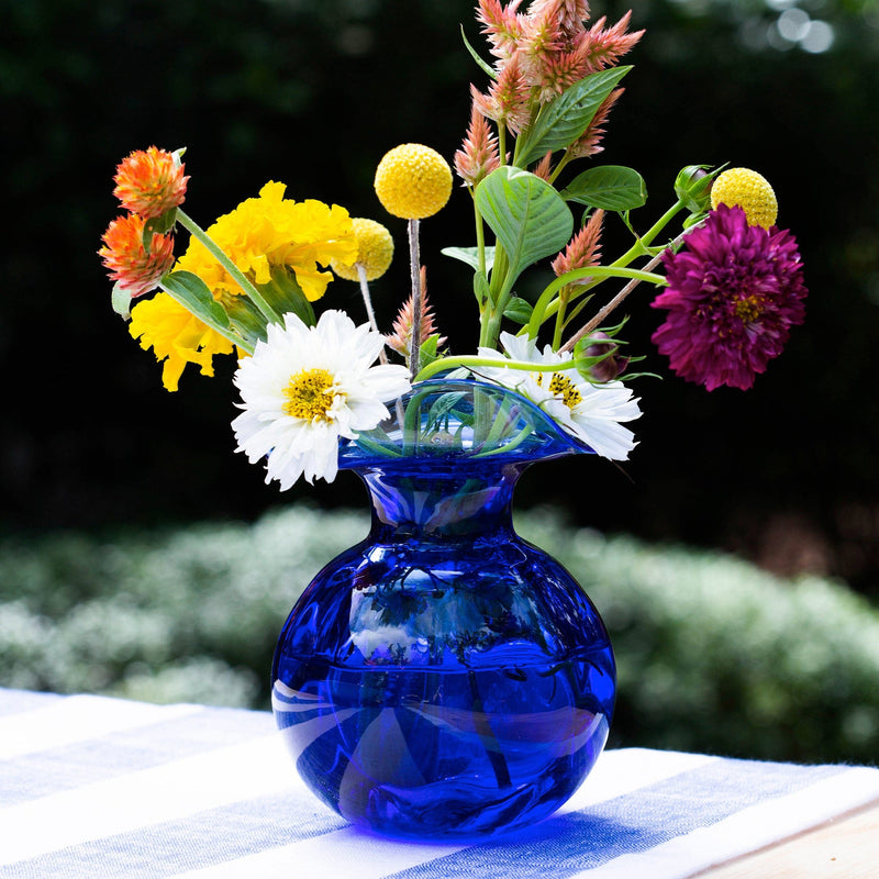 Image of Blue hibiscus flower in a vase