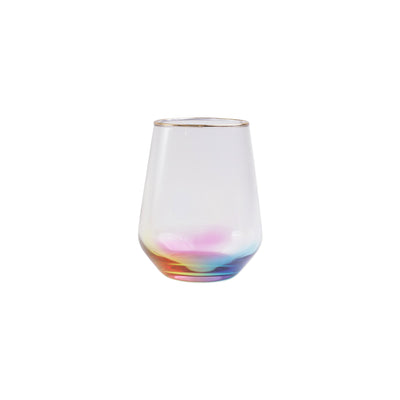 Vietri Rainbow Modern Classic Assorted Wine Glass - Set of 4