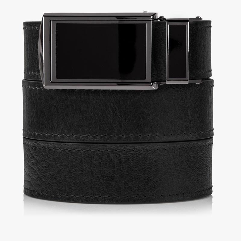 Black Full Grain Leather Belt (Custom - Back)