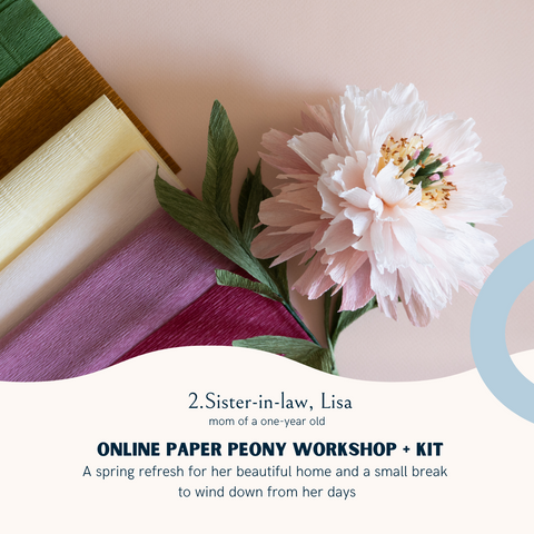 paper peony workshop for a busy and crafty mom