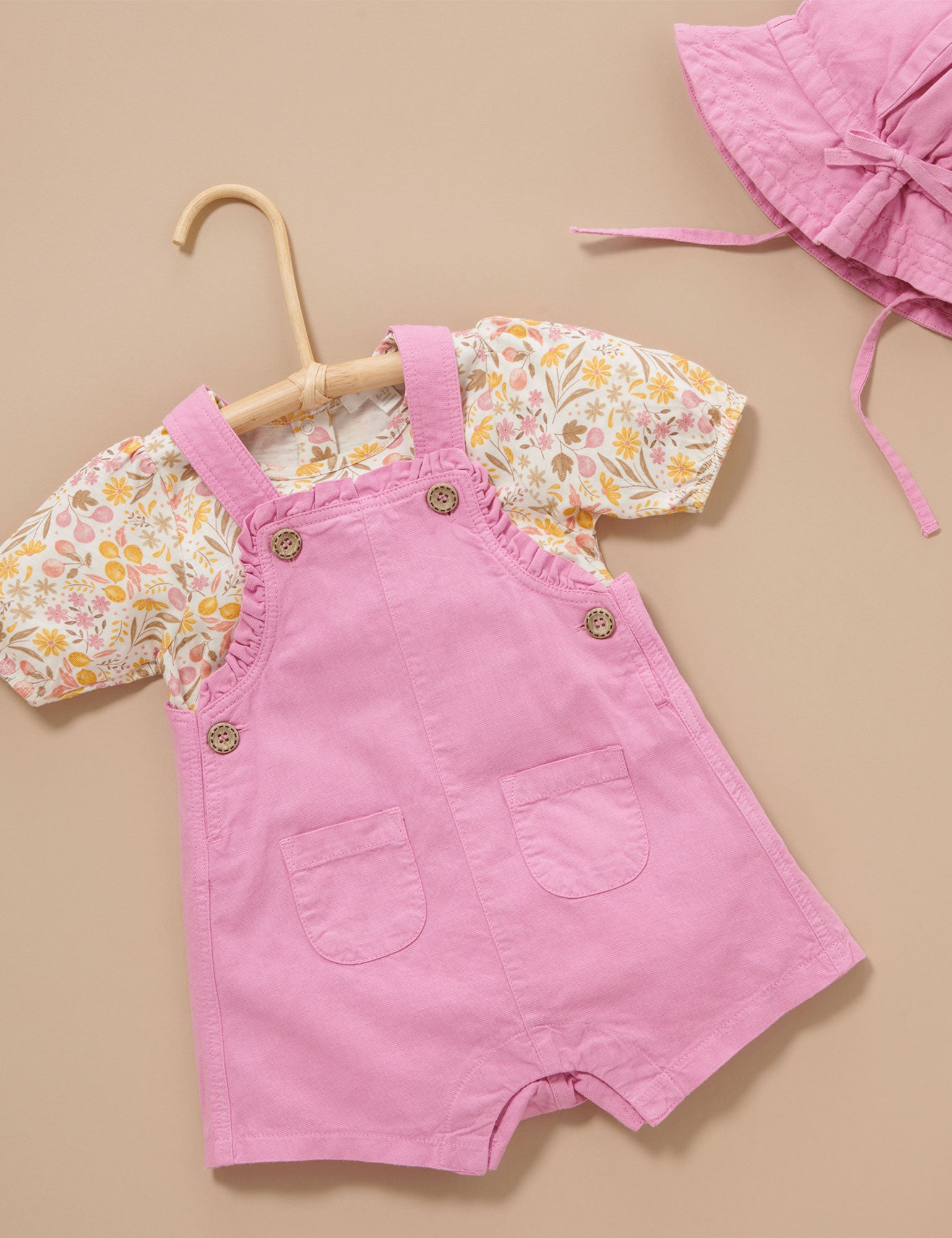 Dungaree Dusty Pink Pure Linen