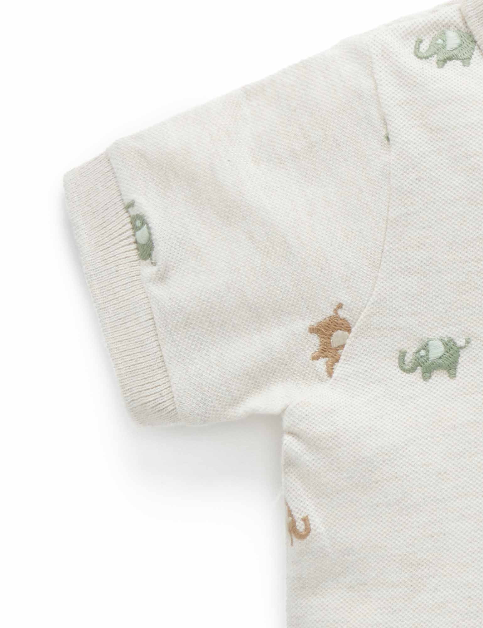 Linen Blend Embroidered Shirt - Purebaby