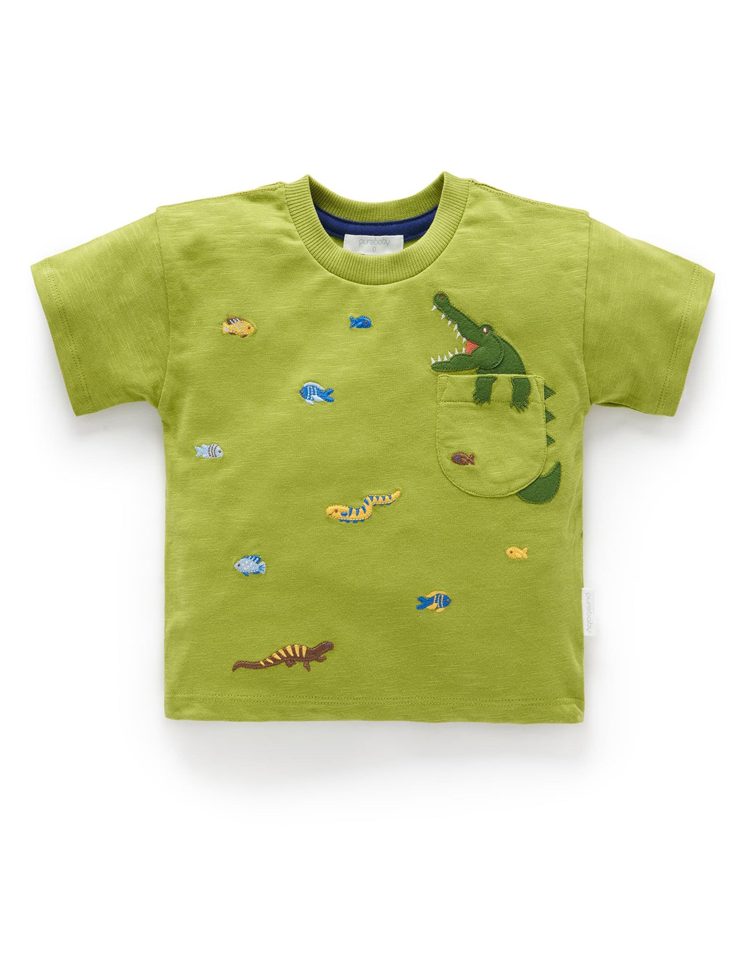 Croc Peekaboo Relaxed Tee - Purebaby