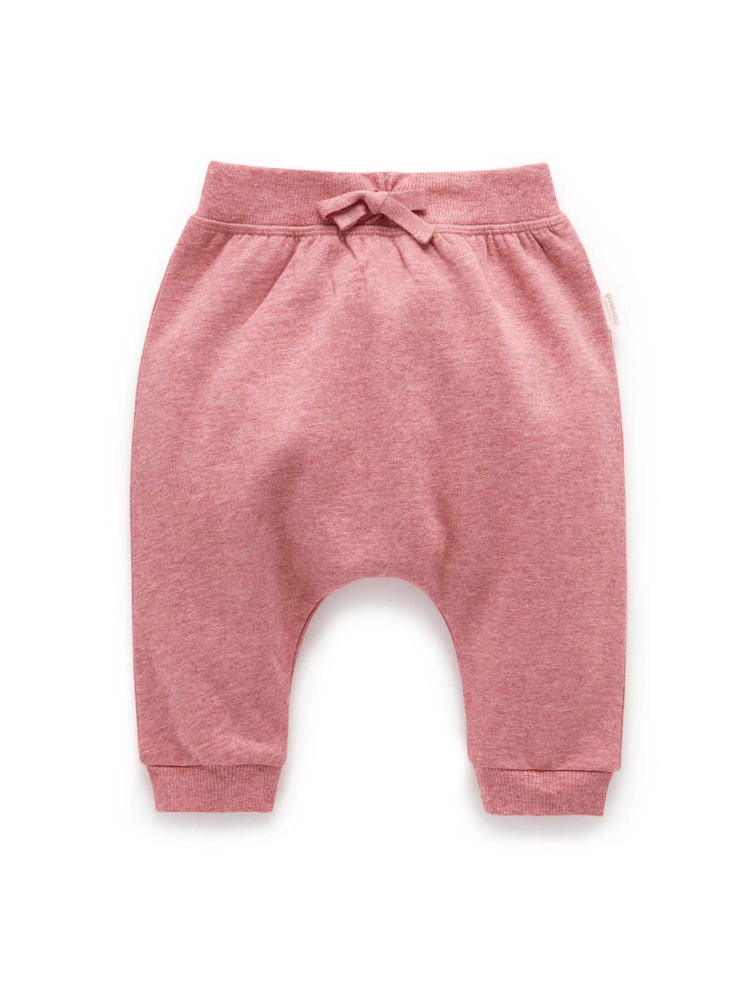 Slouch Track Pant - Crabapple Melange - Purebaby