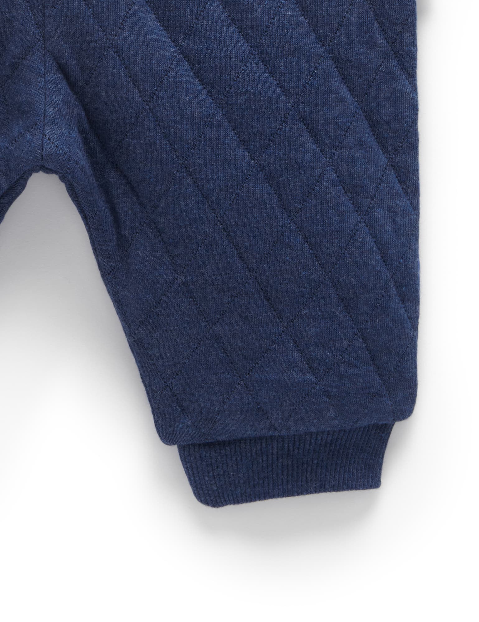 Quilted Track Pants - Captain Melange - Purebaby