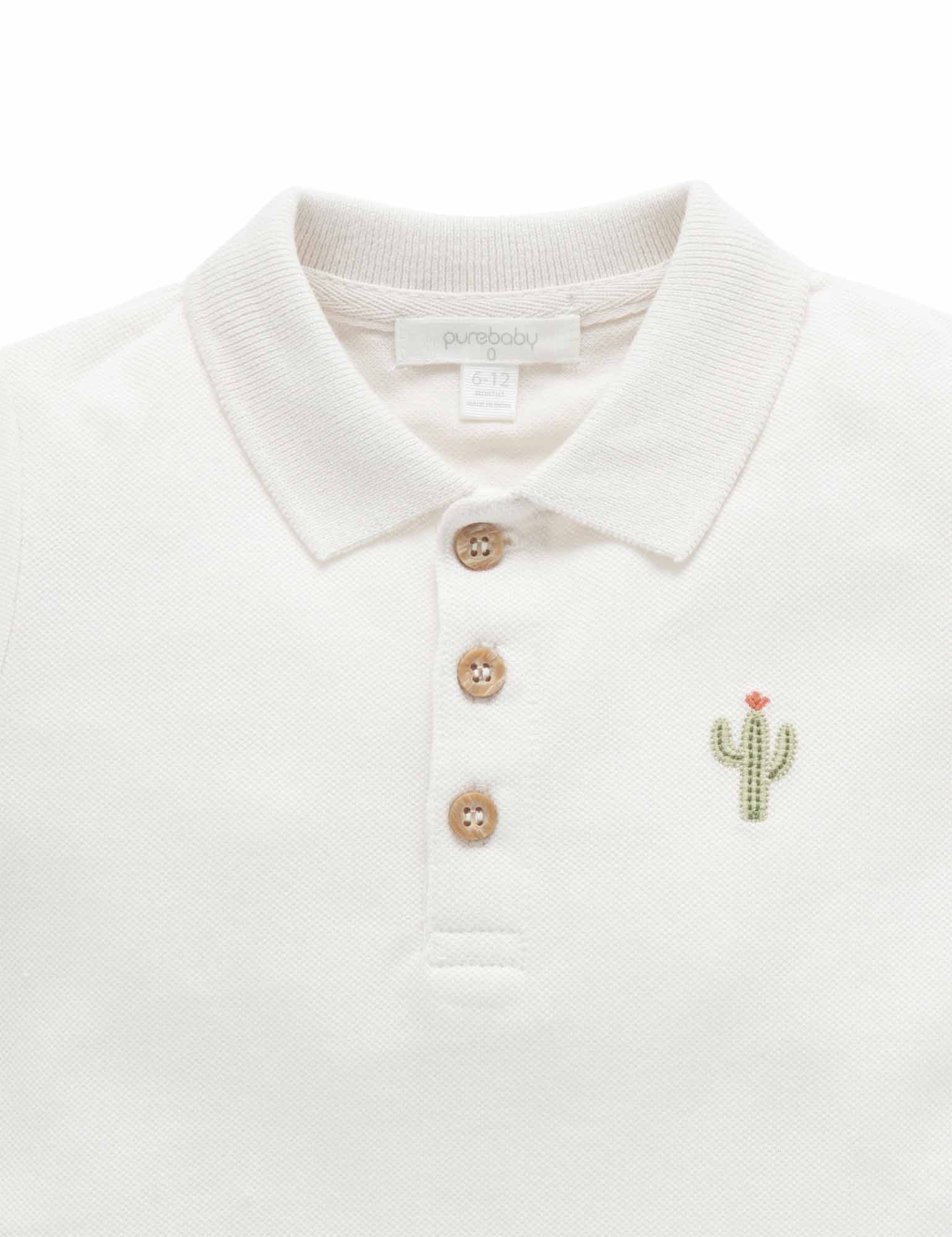 Linen Blend Embroidered Shirt - Purebaby