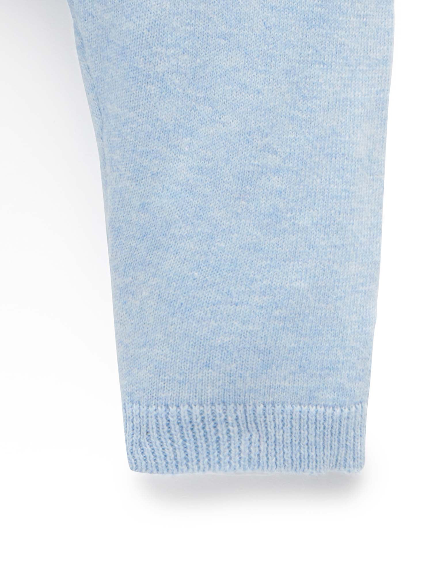 Essentials Newborn Legging - Pale Blue Melange - Purebaby