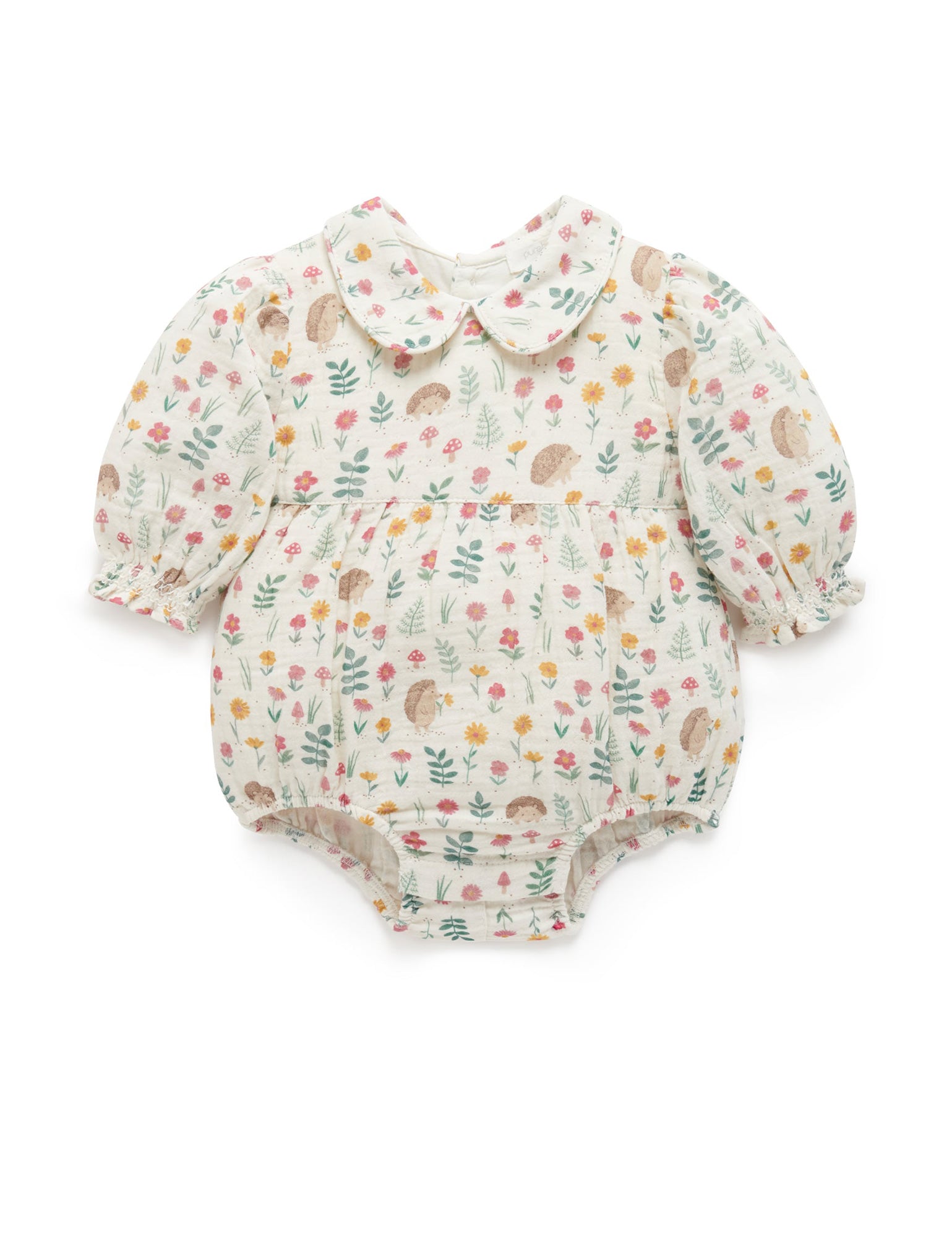 Hedgehog Crinkle Cotton Bodysuit