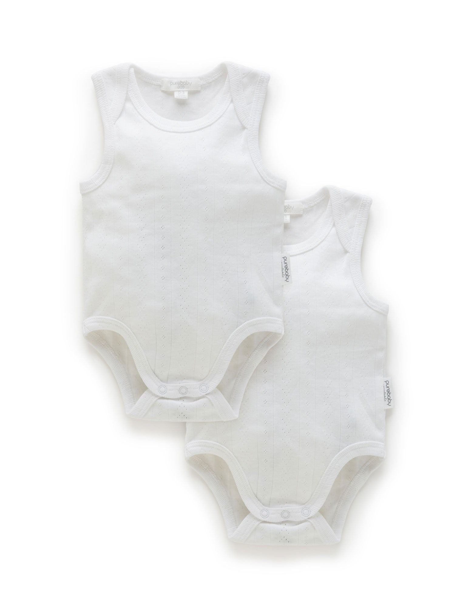 Pointelle 2 Pack Singlet Bodysuit