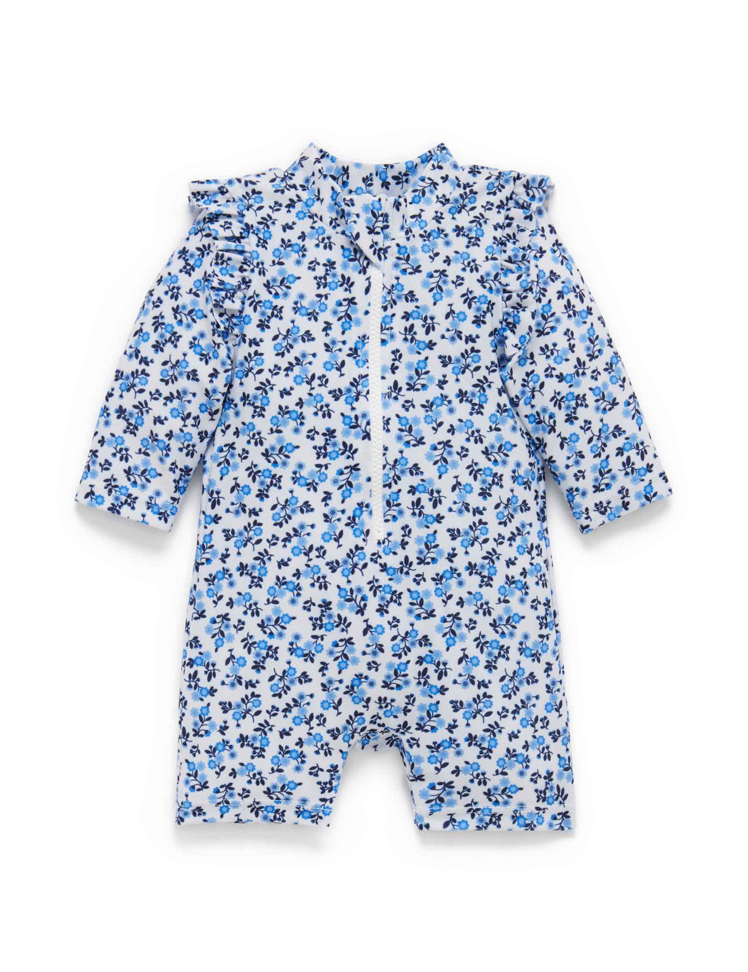 Long Sleeve Rashie Sunsuit Forget Me Not