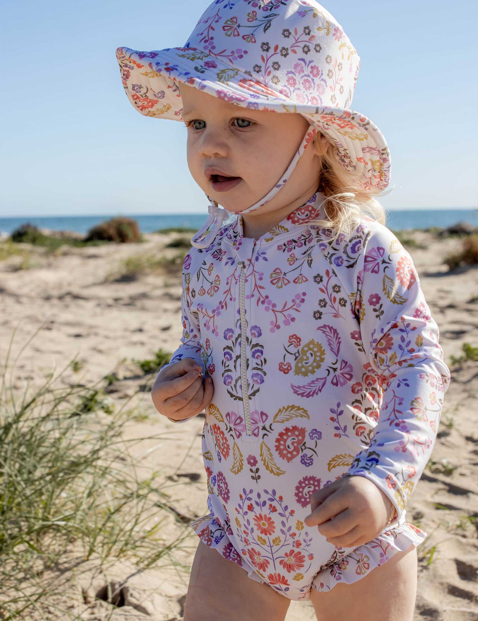 Long Sleeve Swimsuit Paisley - Purebaby