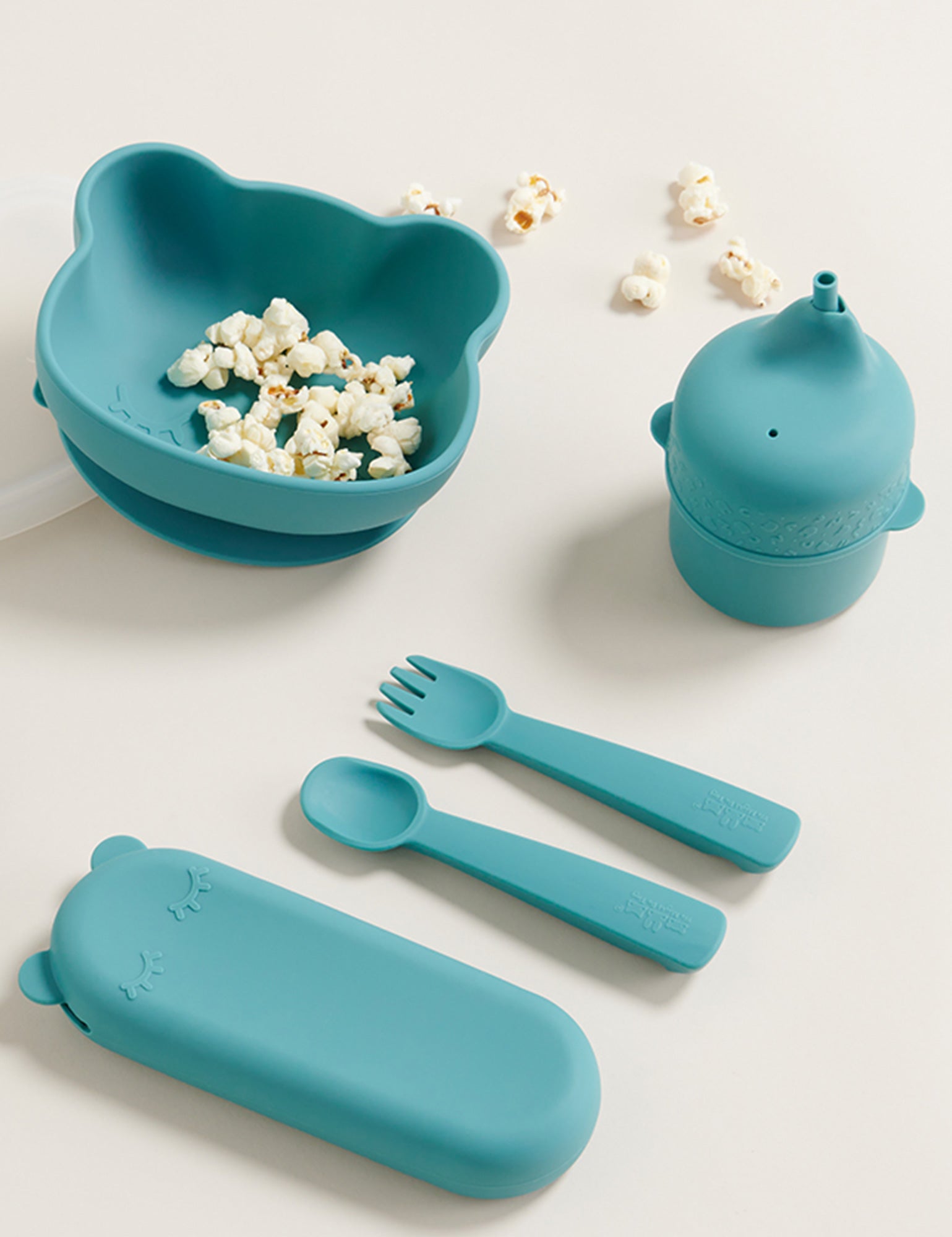 Feedie Fork & Spoon Set | Mint Green