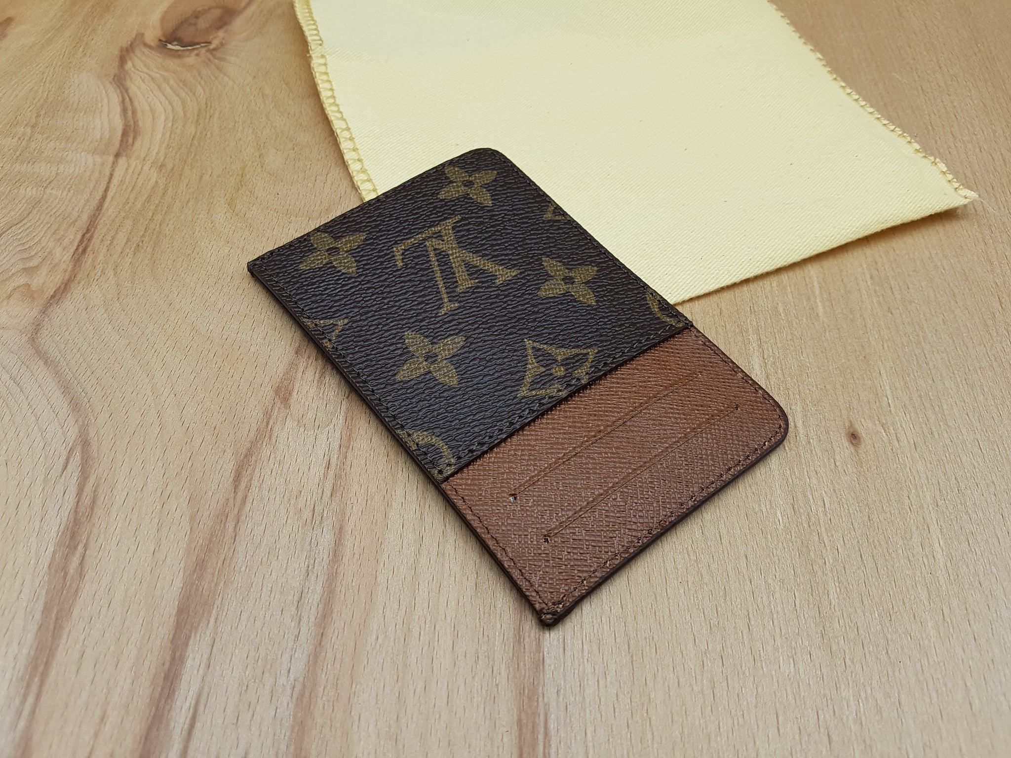 Louis Vuitton Card holder, LV cardholder, handmade, LVfashion, leather – Authentic Strap Store