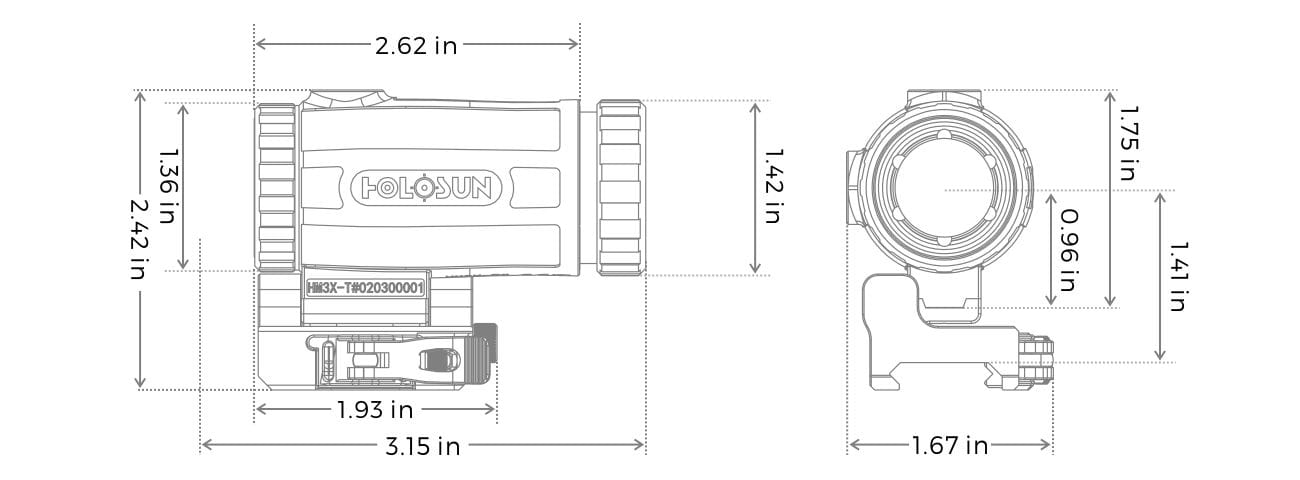 Holosun HM3XT 3x Mangifier