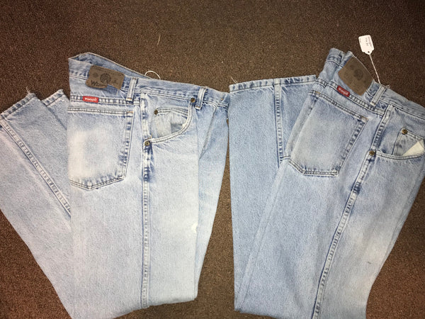 Set/2 Pair MENs WRANGLER Jeans 96501DS 33” x 30” Regular Fit Gently W –  Touched By Time Treasures