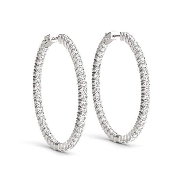 Innovative Diamond Hoop Earrings- 1 Cttw | The Carat Lab