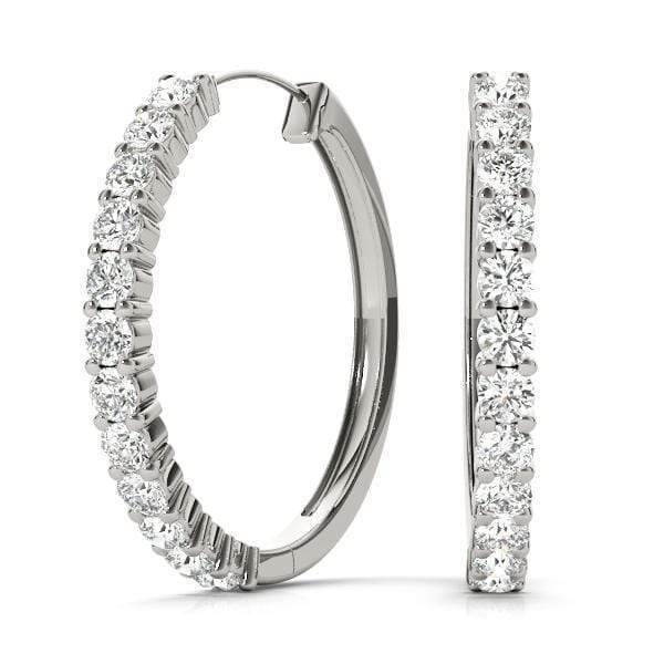 Cyber Monday Circle Diamond Hoop Earrings 1 8 Cttw Lab Grown