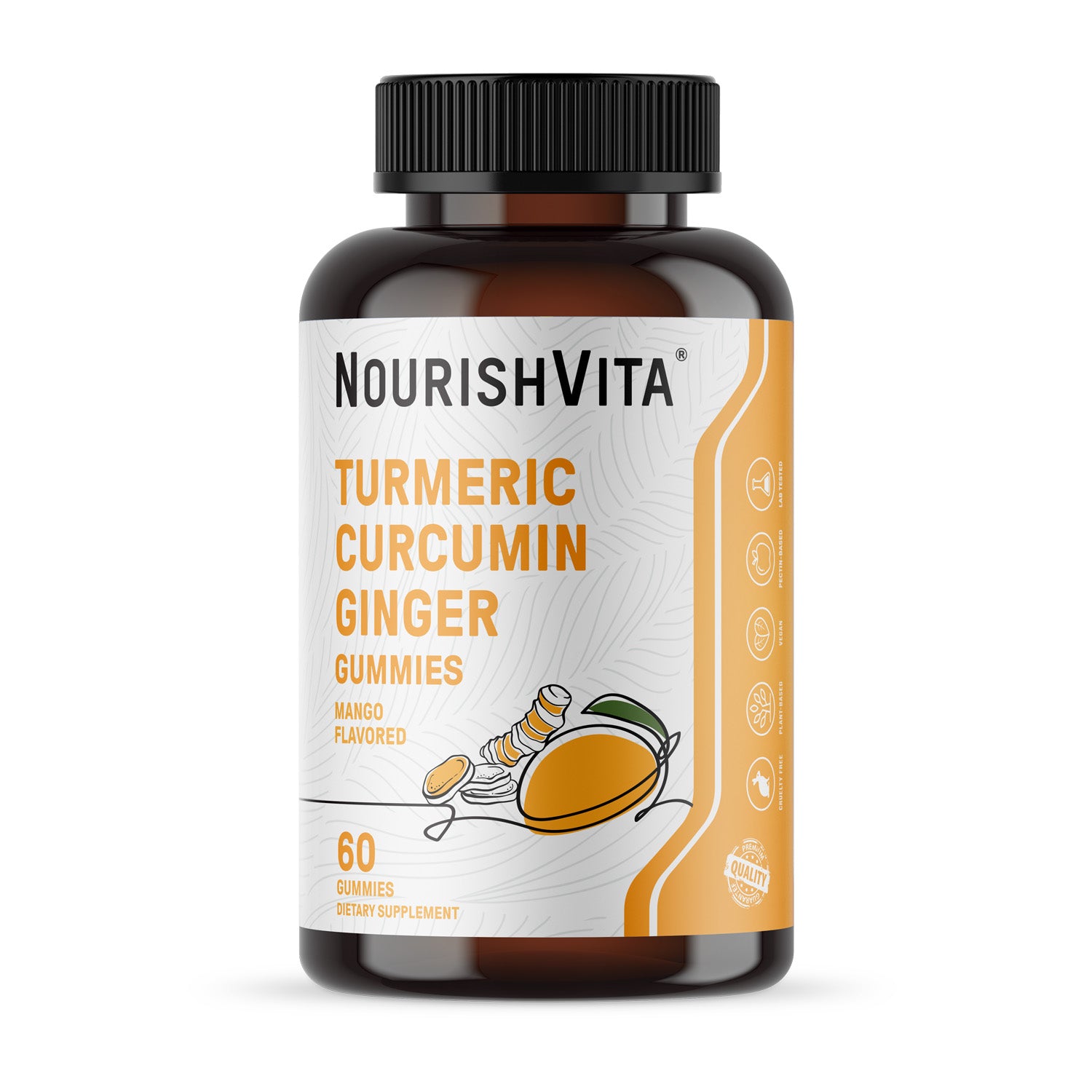 Turmeric, Curcumin & Ginger Gummies - NourishVita product image