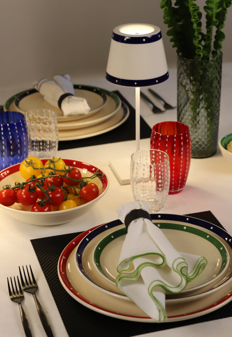 Zafferano America - Cordless Lighting Colored Glass Tableware of Italy