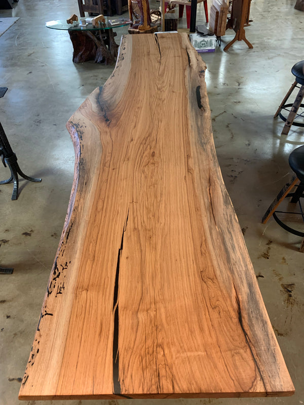 A pecan live edge slab – Collector's Specialty Woods