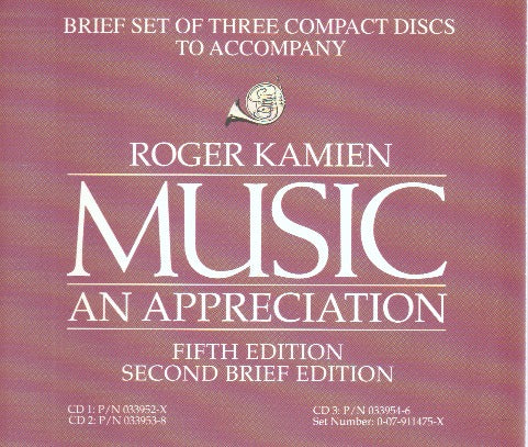 music an appreciation 6th brief edition by roger kamien