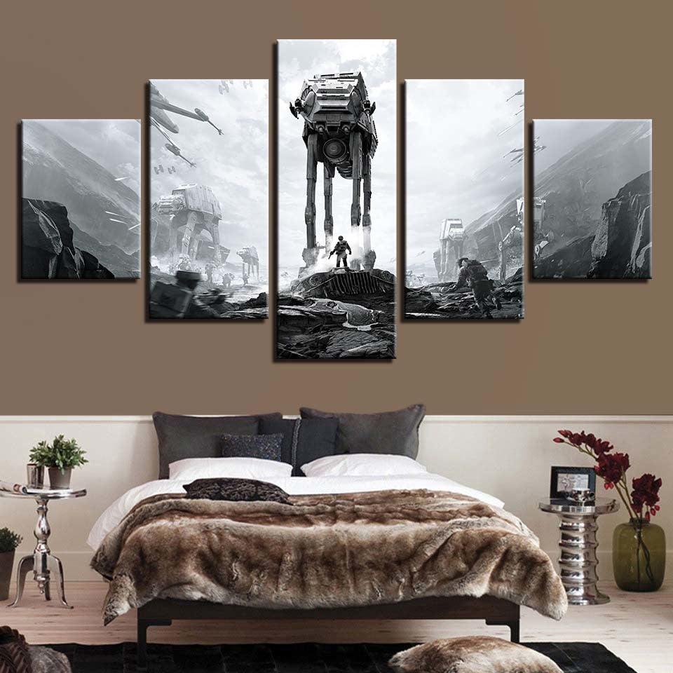 Star Wars 5 Piece Hd Multi Panel Canvas Wall Art Frame Original Frame