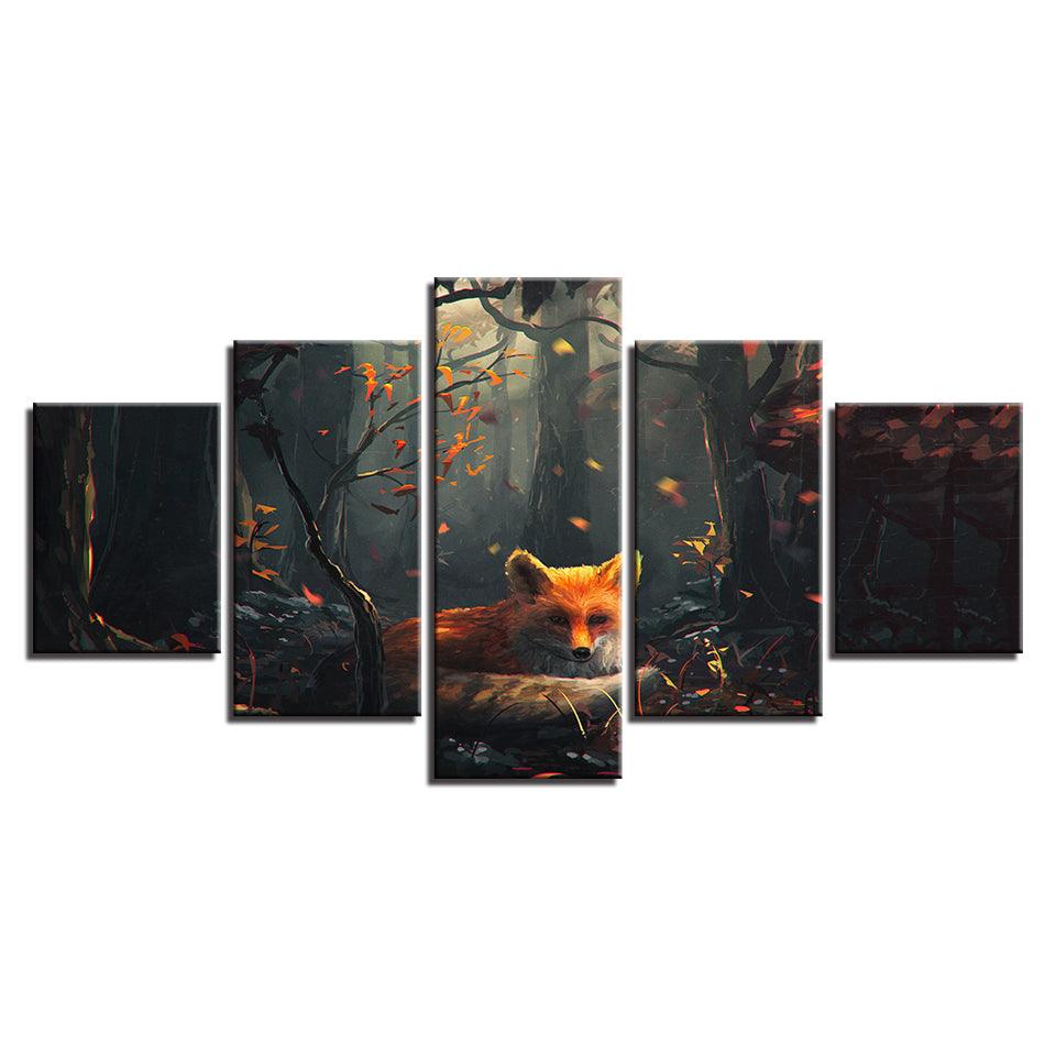 Keen Fox 5 Piece HD Multi Panel Canvas Wall Art Frame – Original Frame