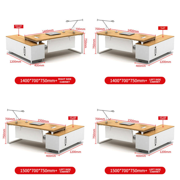 Products LuxSpace Executive L-Shaped Corner Desk