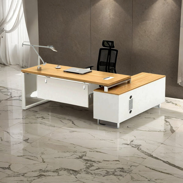 Products LuxSpace Executive L-Shaped Corner Desk