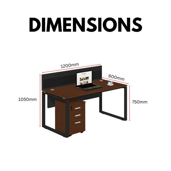 Elegant Study Table with Drawer Pedestal