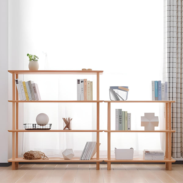 Beech Haven Minimalist Multi-Tier Bookshelf