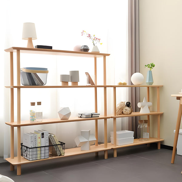 Beech Haven Minimalist Multi-Tier Bookshelf